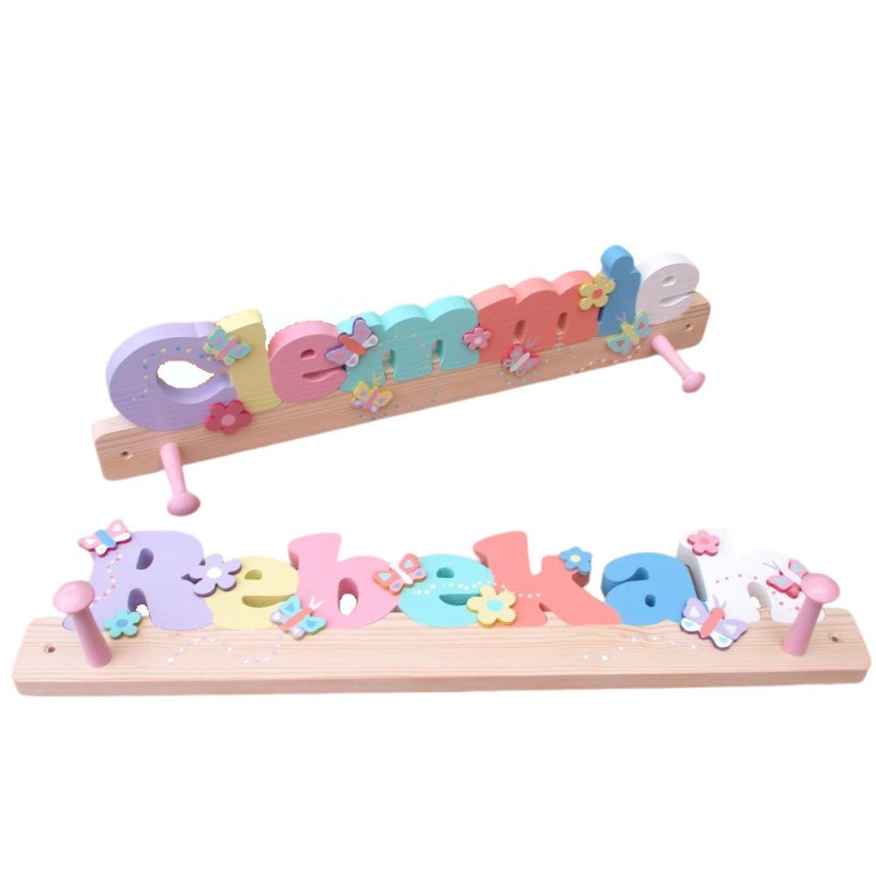 Parsonalised Pastel Coloured Coat Peg